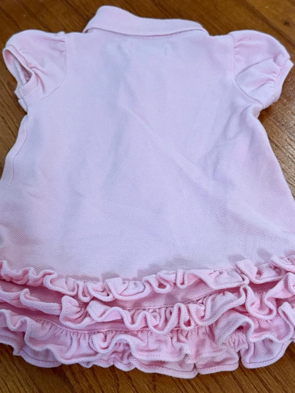 Ralph Lauren Pink Polo Ruffle Hem Dress